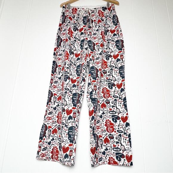 Old Navy Valentines Print Pull On Lounge Sleep Pants Men’s Size Medium - Picture 1 of 12